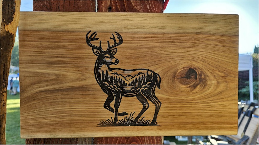 Hickory Buck Board (Wall Hanger or Charcuterie Board)