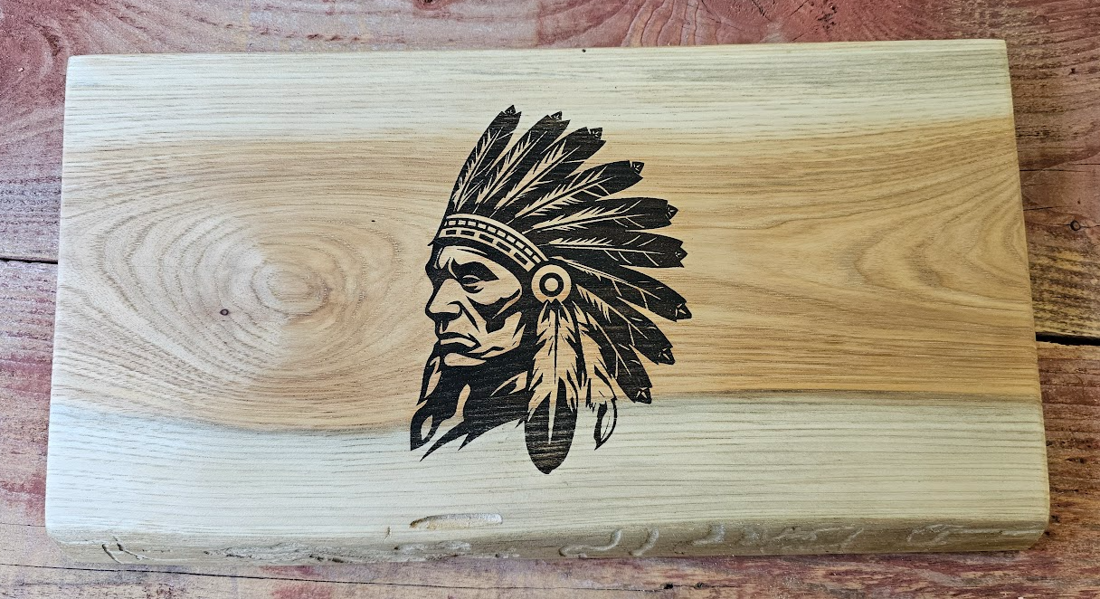 Hickory Indian Chief Board (Wall Hanger or Charcuterie Board)