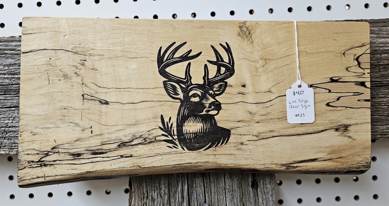 Live Edge Deer Sign