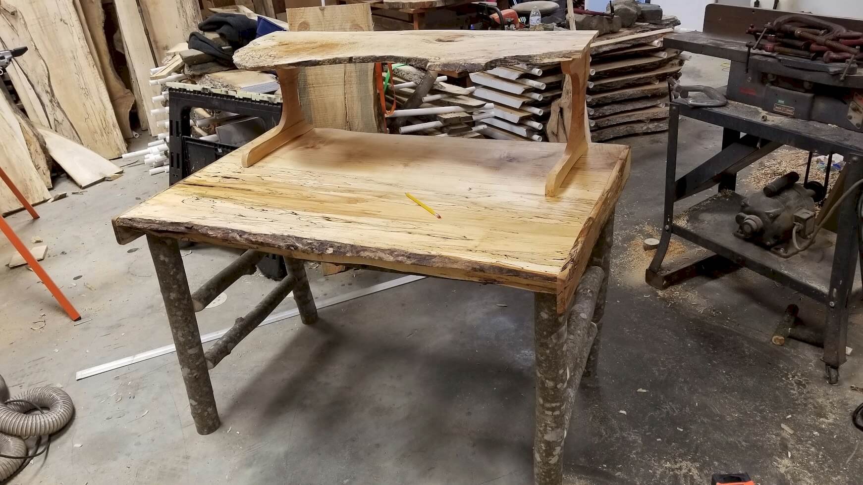 Spalted Sugar Maple Rustic Desk