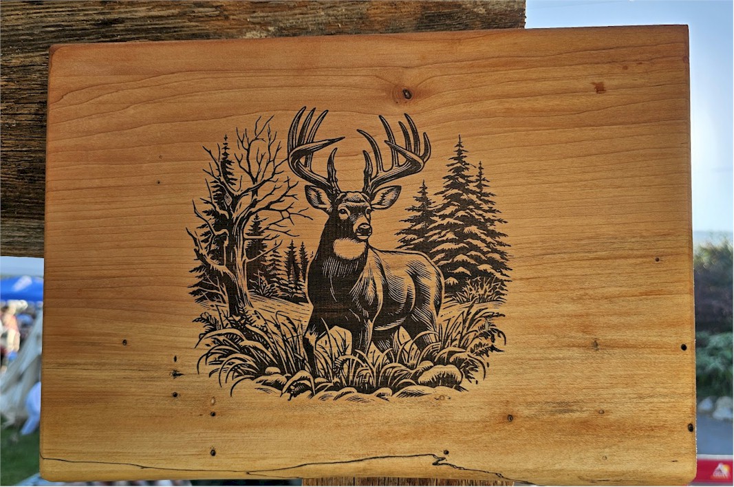 Buck In The Woods Board (Wall Hanger or Charcuterie Board)